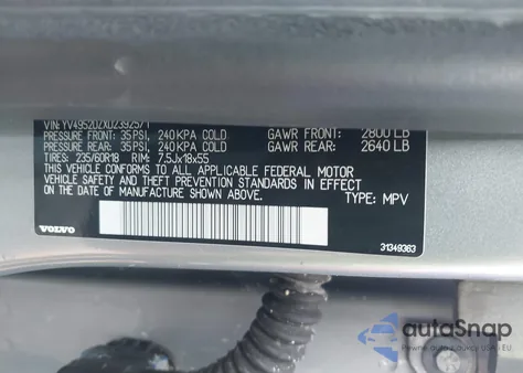 2013 Volvo Xc60 3.2 Premier z USA, uszkodzony, nr VIN YV4952DZXD2392571